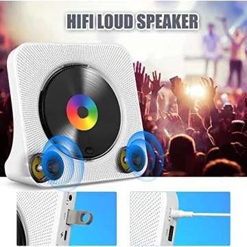 Gueray Portable Bluetooth CD Player with Speakers