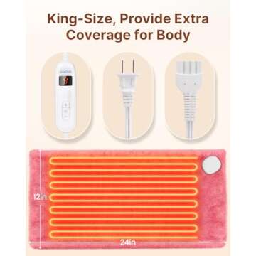 RENPHO Electric Heating Pad for Back Pain Relief, Heating Pads for Neck and Shoulder, FSA HSA Eligib...