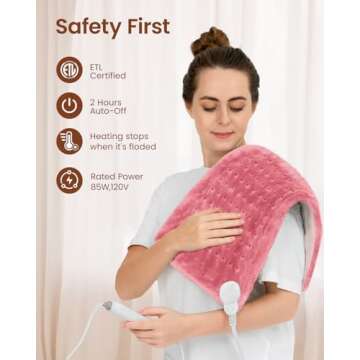 RENPHO Electric Heating Pad for Fast Pain Relief and Comfort