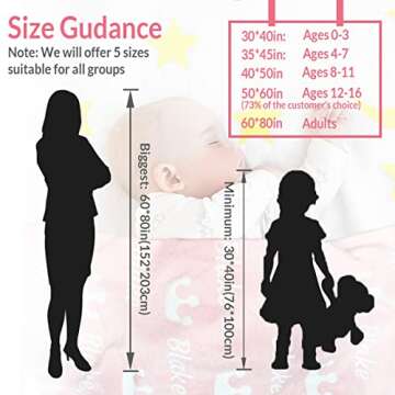 Personalized Baby Blankets for Girls with Name - Baby Boy Newborn Soft- Customized Blankets (30-40in)…