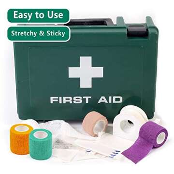 16Pcs Disposable Cohesive Tattoo Grip Cover Wrap, Self Grip Roll Elastic Bandage Handle Grip Tube