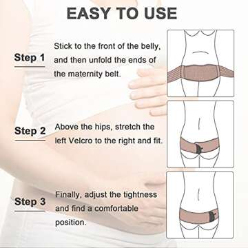 GECONLE Maternity Belt Belly Band Pregnancy Support Belt Soft & Breathable Abdominal Support Belt Relieve Back, Hip Pain, Pelvic, SPD & PGP