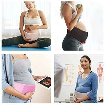 GECONLE Maternity Belt Belly Band Pregnancy Support Belt Soft & Breathable Abdominal Support Belt Relieve Back, Hip Pain, Pelvic, SPD & PGP