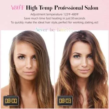 DORISILK 2 Inch Titanium Flat Iron with Rhinestones