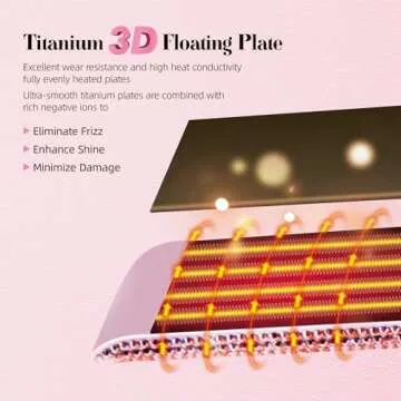 DORISILK 2 Inch Titanium Flat Iron with Rhinestones