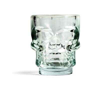 Kikkerland Skull Shot Glasses Set of 4 Unique Barware
