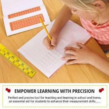 Folding Meter Stick - Measure in Inches, Centimeters, Millimeters, and Meters 36 inch Ruler for Teaching Measurement Great Classroom Sticks for STEM Learning Advantage Folding Measuring Stick