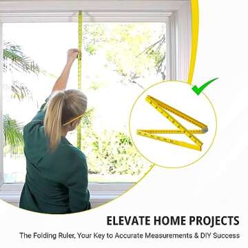 Folding Meter Stick - Measure in Inches, Centimeters, Millimeters, and Meters 36 inch Ruler for Teaching Measurement Great Classroom Sticks for STEM Learning Advantage Folding Measuring Stick