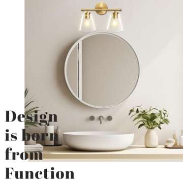 Stylish Hamilyeah Gold Bathroom Light Fixture