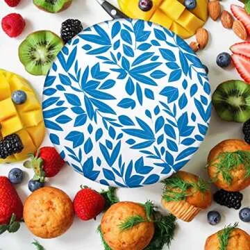 10 Pieces Reusable Bowl Covers Woven Elastic Food Storage Covers Fabric Reusable Elastic Cloth for Kitchen Bowls Storage Container, 4 to 12 Inch