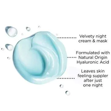 Vichy Aqualia Thermal Spa Face Night Cream and Overnight Mask with Hyaluronic Acid, Moisturizer for Face and Neck, Moisturizing Night Time Anti Wrinkle Cream, Light Scent, Paraben Free