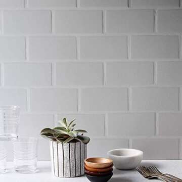 Bessie Bakes White Subway Tile Photography Backdrop 2x3 ft