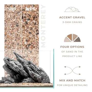 Ultum Nature Systems Controsand Monterey Aquarium Gravel (3L) - Small Pebbles for Fish Tank - Plante...