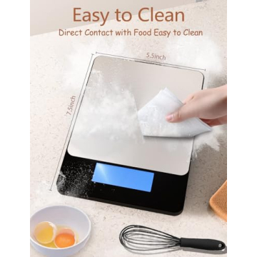 33lb Digital Food Scale - Stainless Steel & Rechargeable