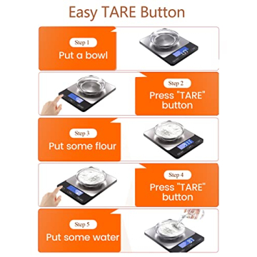 33lb Digital Food Scale - Stainless Steel & Rechargeable