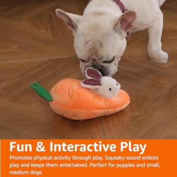 Amazon Basics 5 Pack Squeaky Plush Dog Toy Set