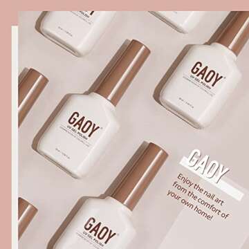 GAOY Milky White Gel Nail Polish, 16ml Nude Color 1482 Soak Off UV Light Cure Gel Polish for Nail Art DIY Manicure at Home