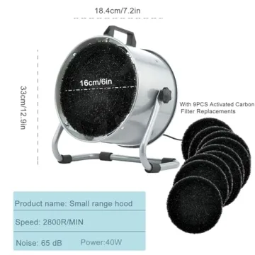 Portable Cooking Range Hood - Strong Wind Exhaust Fan