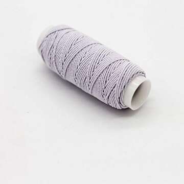 KUYLENT 4pcs Thickness Round Shirring Elastic Craft Cord Thread, Black and White Color