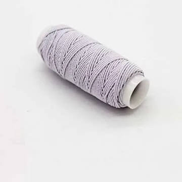 KUYLENT 4pcs Thickness Round Shirring Elastic Craft Cord Thread, Black and White Color