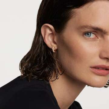 WEARON 14K Gold Plated Huggie Earrings for Women Personality Simplicity Hoop Earrings Hypoallergenic...