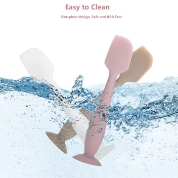 3-Pack Baby Diaper Cream Spatula - Baby Diaper Rash Cream Applicator for Butt Paste Diaper Cream - Diaper Cream Brush for Newborn Baby Essentials (grey, pink, white)