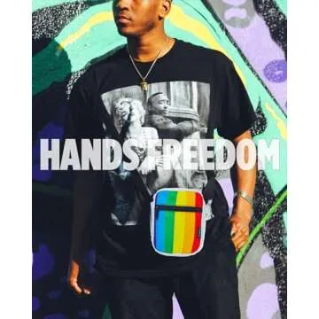 Fydelity Small Crossbody Bags for Women & Men – 80s/90s Small Bum Bag – Stylish Travel & Festiva...