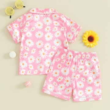 Buy Kids Baby Girls Silk Pajamas Set High Quality Floral Design