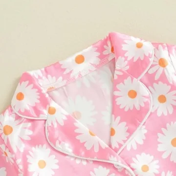 Buy Kids Baby Girls Silk Pajamas Set High Quality Floral Design