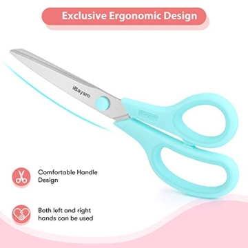 Buy iBayam 8" All Purpose Scissors 3-Pack for Crafting