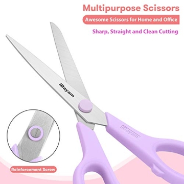 Buy iBayam 8" All Purpose Scissors 3-Pack for Crafting