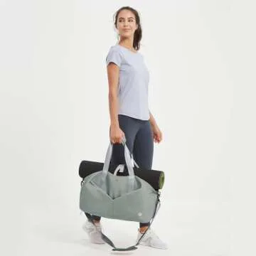 Ceneda 20" Gym Duffel Bag with a Wet Pocket & Shoe Compartment - Portable for Travel & Yoga.