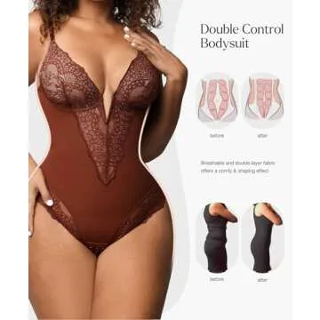 Popilush Shapewear Bodysuit for Women - Effective Tummy Control