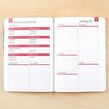 Erin Condren Designer Petite Planner - Travel Petite Planner, Includes Flight Schedule Details, Packing List by Category, Journaling for Experiences, and Spending 5.7x8.25
