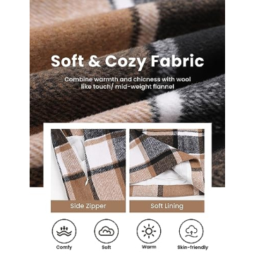 UANEO Stylish Women's Plaid Mini Skirt for Fall