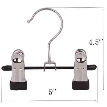 Aligle Adjustable Stainless Steel Shoe Rack Pants Folder Multi-Functional Portable Travel Laundry Washing Machine Rack Hooks Socks Clip Boot Hanger Set of 6 (6)