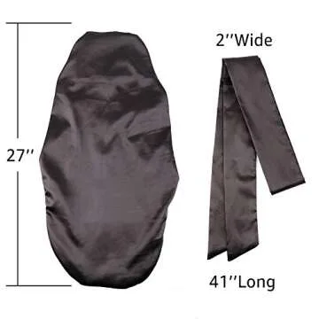 Sent Hair Extra Large Satin Hair Bonnet for Women - Double-Layer Night Cap for Braids & Curly Hair