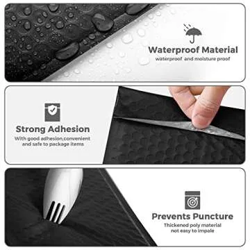 Metronic Bubble Mailers 8.5x12" 40 Pack Black Padded Envelopes Usable Size 8.5 x 11" Strong Adhesion Bubble Envelopes Medium Mailing Envelopes Bubble Padded for Small Business Shipping Books Clothes