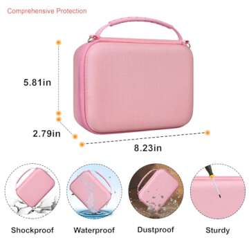 Elonbo Carrying Case for Sony ZV-1 / ZV-1F / ZV-1 II Vlog Digital Camera, Bluetooth Grip Vlogger Accessory Kit for Vlogging YouTube Live Video Streaming 4K Camera Travel Storage Cover Bag, Pink