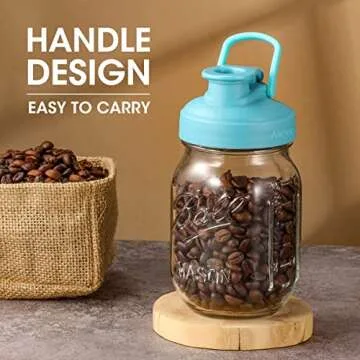 AIEVE Mason Jar Lids with Flip Top for Convenient Pouring