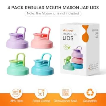 AIEVE Mason Jar Lids with Flip Top for Convenient Pouring