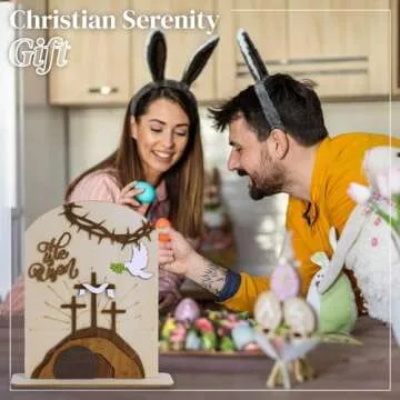 He Is Risen Wooden Decor for Easter Celebrations