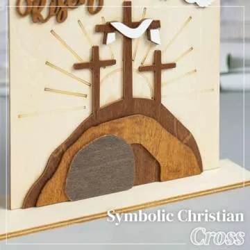 He Is Risen Wooden Decor for Easter Celebrations