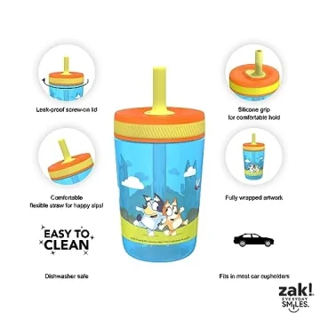 Zak Designs Bluey Tumblers - Fun, Safe, and Leak-Proof!