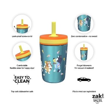 Zak Designs Bluey Tumblers - Fun, Safe, and Leak-Proof!