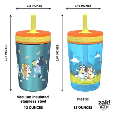Zak Designs Bluey Tumblers - Fun, Safe, and Leak-Proof!