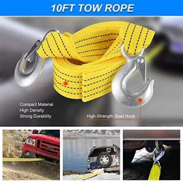 HLWDFLZ Car Roadside Emergency Kit,with13FT Jumper Cables,Winter Traveler Safety Emergency Kit with Blanket Shovel Triangle First Aid Kit for SUV RV