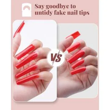 MORGLES Acrylic Nail Clipper with Magnets Sizer, Professional Nail Cutters for Tips with Length Measurement for Salon & Home Manicure Lovers, Pink