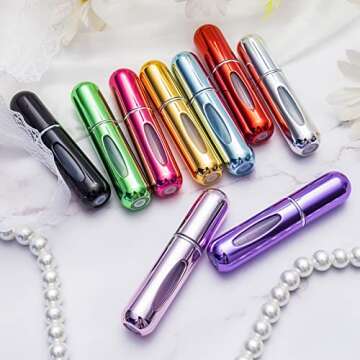 Yamadura Portable Mini Refillable Atomizer Perfume Bottle - 4 Pack for Travel