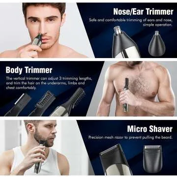 VIKICON Beard Trimmer - All-in-One Grooming Kit